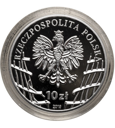 Polska. 10 złotych 2019, Łukasz Ciepliński ,,Pług", seria: Wyklęci przez Komunistów Żołnierze Niezłomni - Proof