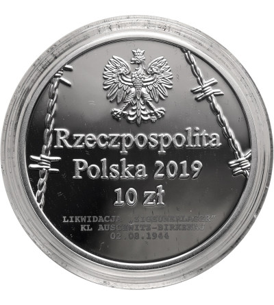 Poland. 10 Zlotys 2019, 75th anniversary of the genocide of the Roma and Sinti - Proof