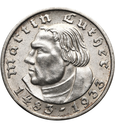 Niemcy, III Rzesza. 2 marki 1933 F, Martin Luther