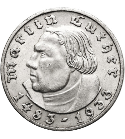 Germany, Third Reich. 2 Mark 1933 D, Martin Luther