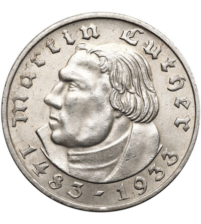 Germany, Third Reich. 2 Mark 1933 E, Martin Luther