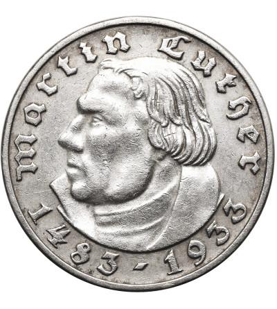 Niemcy, III Rzesza. 2 marki 1933 J, Martin Luther