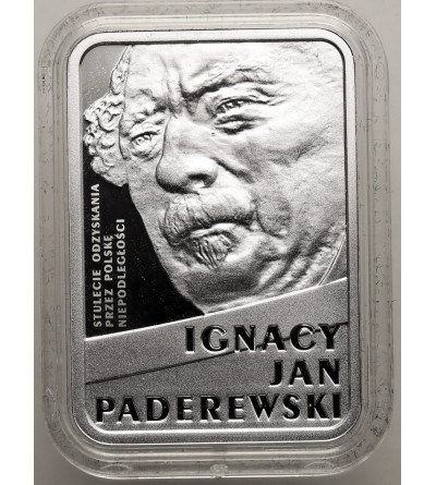 Poland. 10 Zlotys 2018, Centennial of Poland’s Regaining of Independence - Ignacy Jan Paderewski - Proof