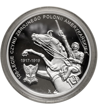 Polska. 10 złotych 2018, 100 - lecie czynu zbrojnego Polonii amerykańskiej - Proof