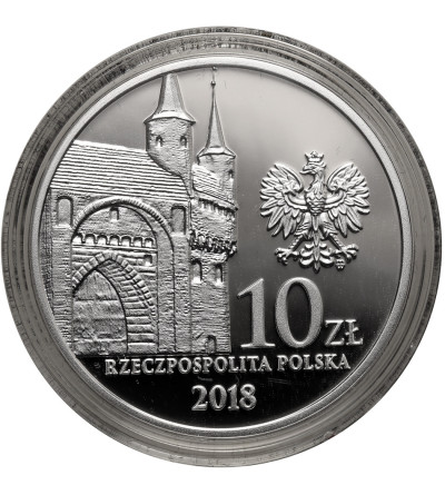 Poland. 10 Zlotys 2018, 760th Anniversary of the Kraków Shooting Society - the Brotherhood of the Rooster - Proof