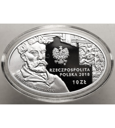 Poland. 10 Zlotys 2018, 125th Anniversary of the Juliusz Słowacki Theater in Kraków - Proof