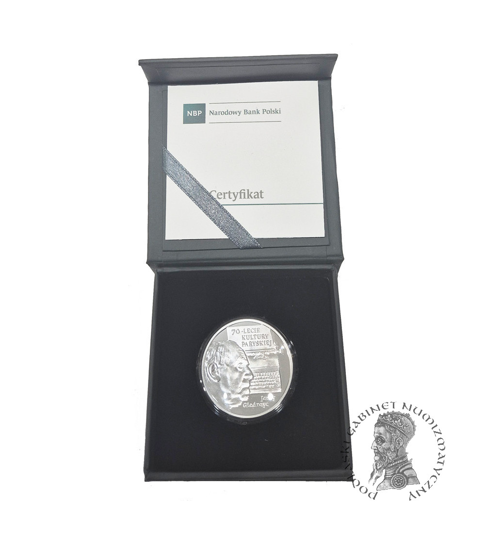 Poland. 10 Zlotys 2017, 70th Anniversary of ”Kultura Paryska” Magazine - Jerzy Giedroyc - Proof