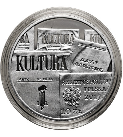 Polska. 10 złotych 2017, 70-lecie Kultury Paryskiej - Jerzy Giedroyć - Proof
