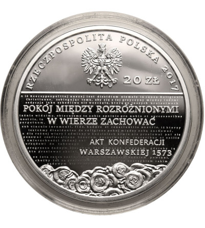 Poland. 20 Zlotys 2017, Five Centuries of Reformation in Poland - Proof