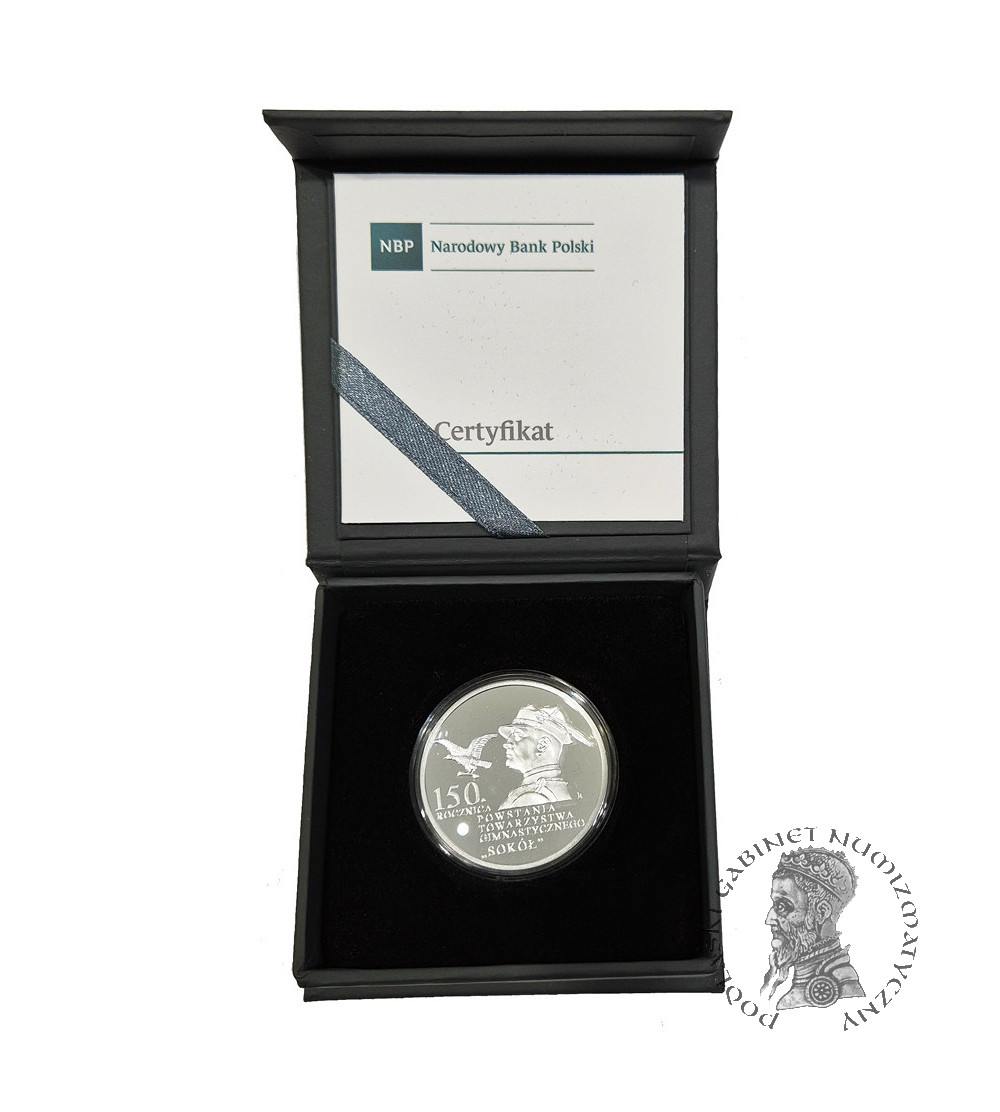 Polska. 10 złotych 2017, 150. rocznica powstania Towarzystwa Gimnastycznego ,,Sokół" - Proof