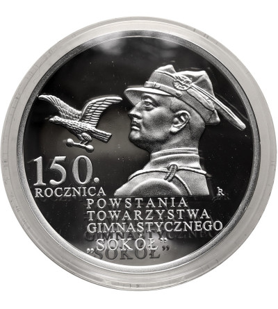 Polska. 10 złotych 2017, 150. rocznica powstania Towarzystwa Gimnastycznego ,,Sokół" - Proof