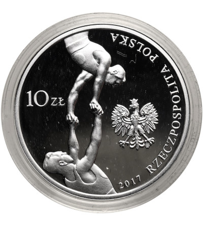Poland. 10 Zlotys 2017, 150th Anniversary of the Establishment of the Sokół Gymnastic Society  - Proof
