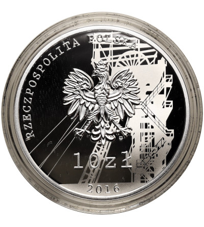 Polska. 10 złotych 2016, 35. rocznica pacyfikacji Kopalni ,,Wujek" - Proof