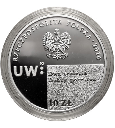Poland. 10 Zlotys 2016, 200th Anniversary of the Establishment of the University of Warsaw - Proof