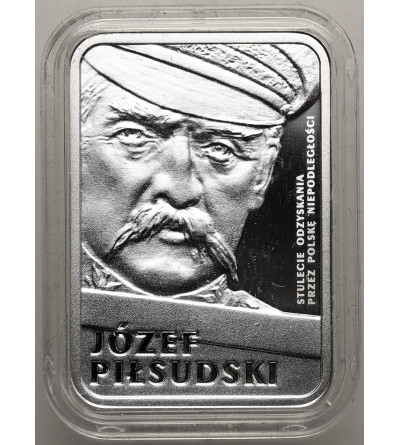 Polska. 10 złotych 2015, Stulecie Odzyskania przez Polskę Niepodległości - Józef Piłsudski - Proof