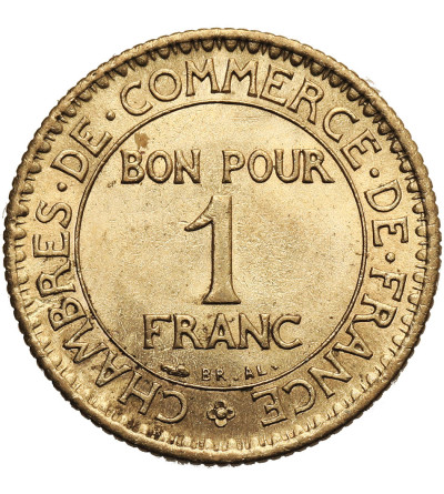 Francja, Trzecia Republika 1871-1940. 1 frank 1923, Chambers of Commerce (Izby Handlowe)