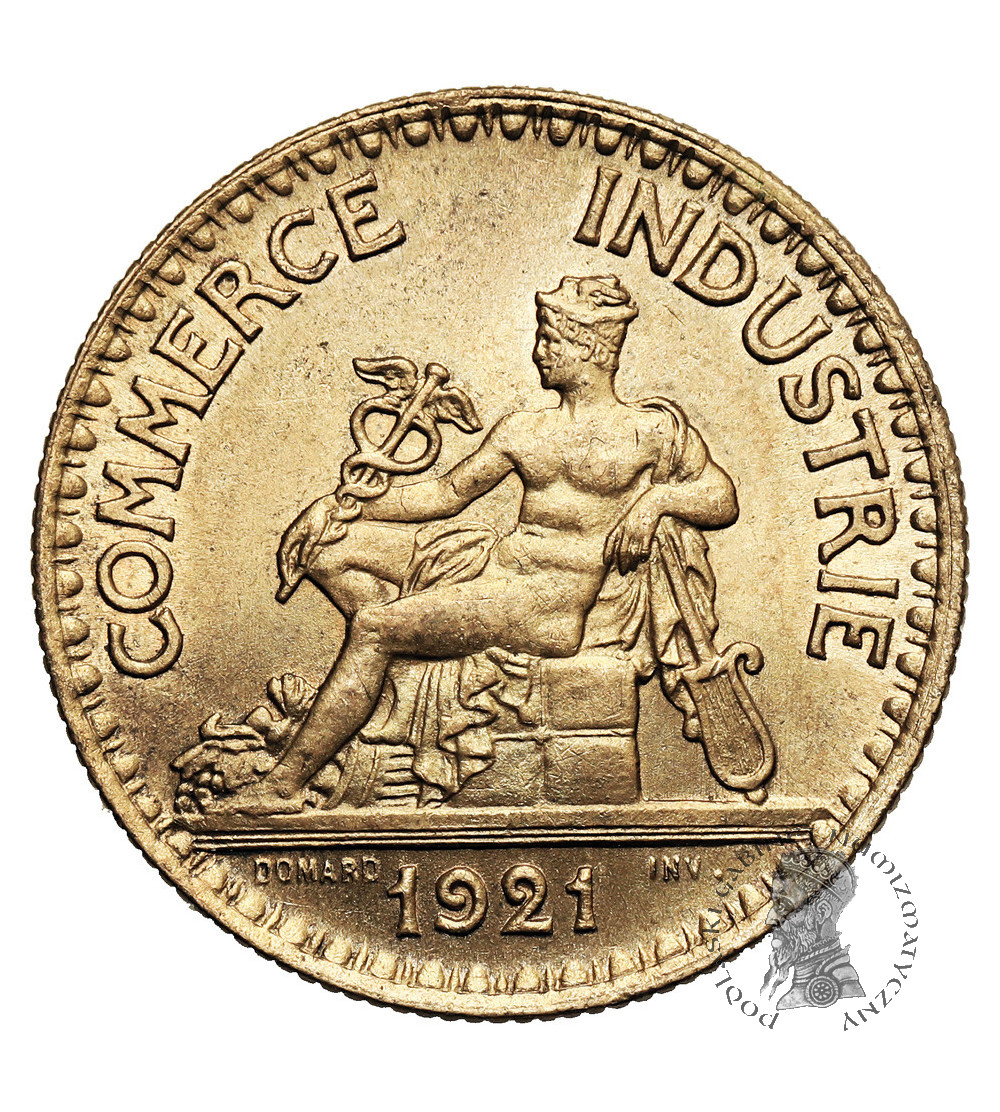 France, Third Republic 1871–1940. 2 Francs 1921, Chambers of Commerce