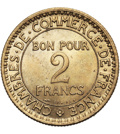 Francja, Trzecia Republika 1871-1940. 2 franki 1921, Chambers of Commerce (Izby Handlowe)