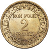 France, Third Republic 1871–1940. 2 Francs 1921, Chambers of Commerce