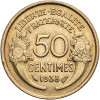 France, Third Republic 1871-1940. 50 Centimes 1938,  MORLON