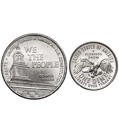 USA. Zestaw 10 i 25 centów 2026, 250 lat Ameryki