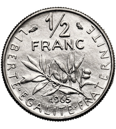 France, Fifth Republic (1958 - present). 1/2 Franc 1965, O. Roty