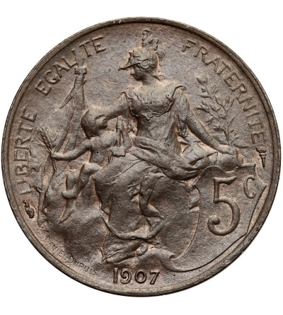 France, Third Republic 1871–1940. 5 Centimes 1907, Dupuis