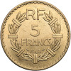 France, Third Republic 1871 - 1940. 5 Francs 1940, Lavrillier