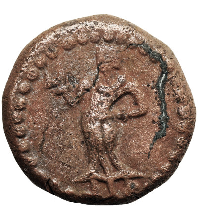 India, Yaudheyas. Post-Mauryan, Tribal Republics of North India, Circa 2nd-4th cent, Punjab-Haryana region. Bronze / AE Tetradrachm
