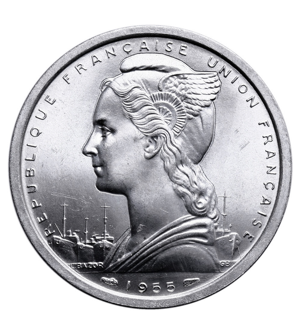 Francuska Afryka Zachodnia, 2 franki 1955