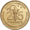 French West Africa. 25 Francs 1957