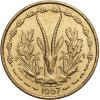 French West Africa. 25 Francs 1957