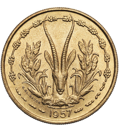 French West Africa. 25 Francs 1957