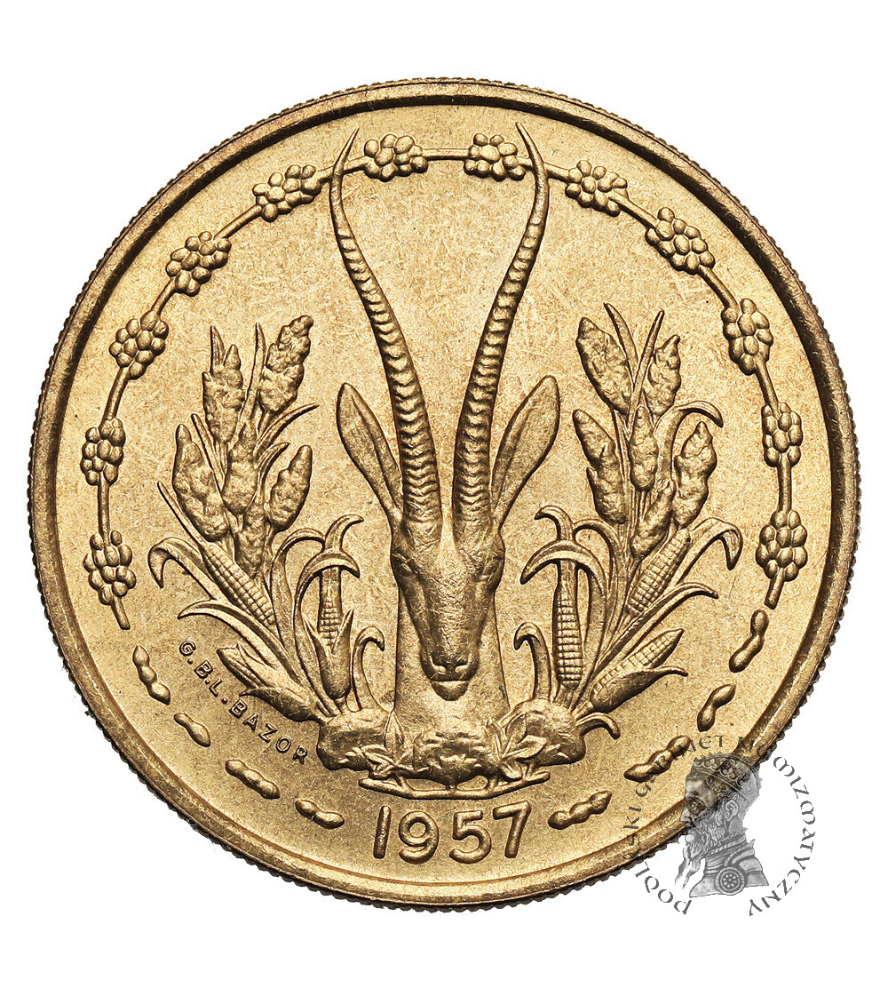 French West Africa. 25 Francs 1957