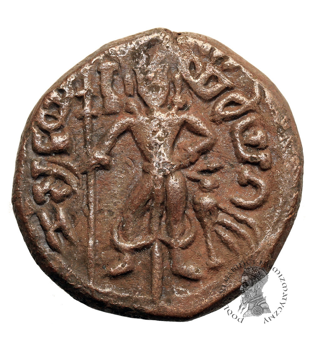 India, Yaudheyas. Post-Mauryan, Tribal Republics of North India, Circa 2nd-4th cent, Punjab-Haryana region. Bronze / AE Tetradrachm