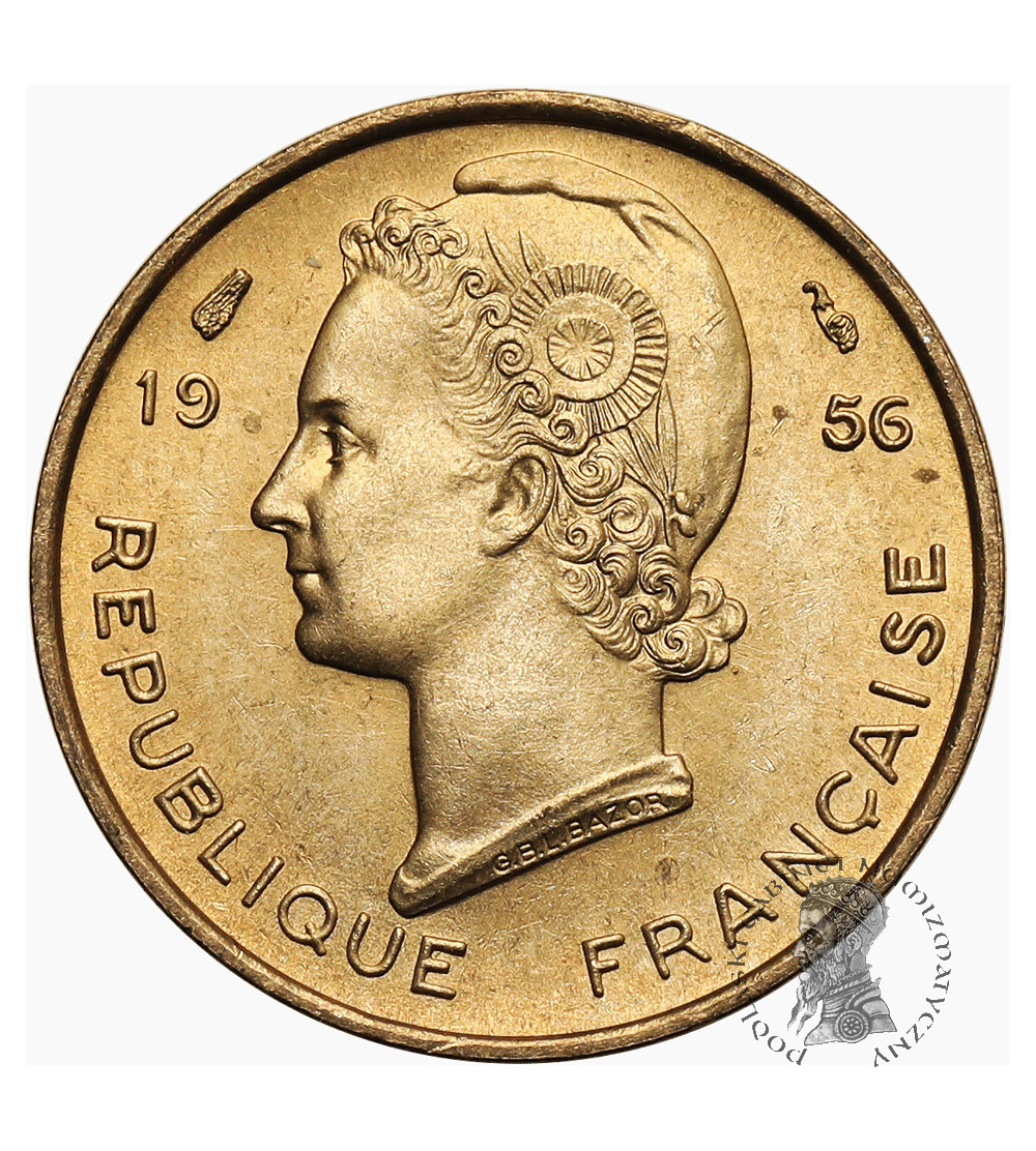 French West Africa. 5 Francs 1956