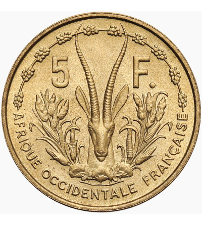 French West Africa. 5 Francs 1956