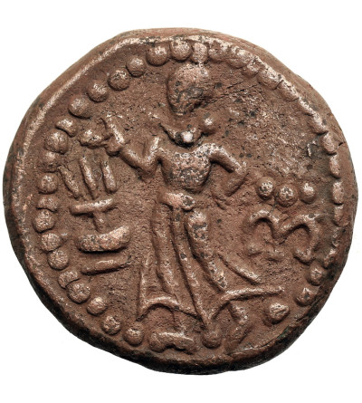 Yaudheya, plemienne republiki północnych Indii z okresu po dynastii Maurjów, II-IV wiek, region Pendżabu i Haryany. Brąz / AE Tetradrachma