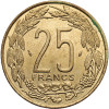 Afryka Środkowa. 25 franków 1975
