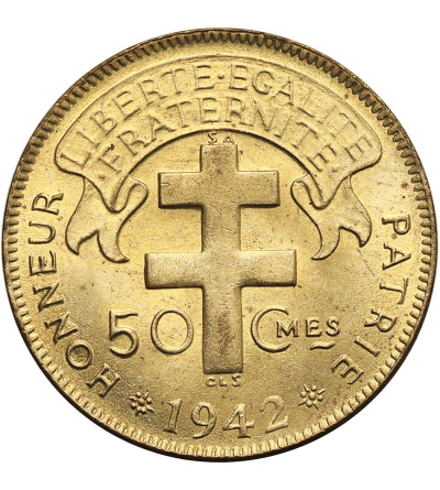 French Equatorial Africa. 50 Centimes 1942 SA