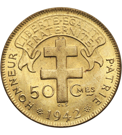 Francuska Afryka Równikowa .50 Centimes 1942 SA
