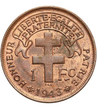 French Equatorial Africa. 1 Franc 1943 SA