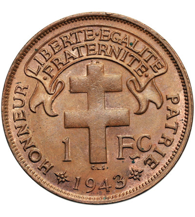 French Equatorial Africa. 1 Franc 1943 SA