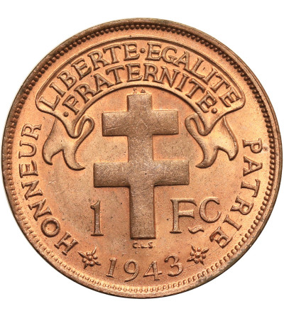 French Equatorial Africa. 1 Franc 1943 SA