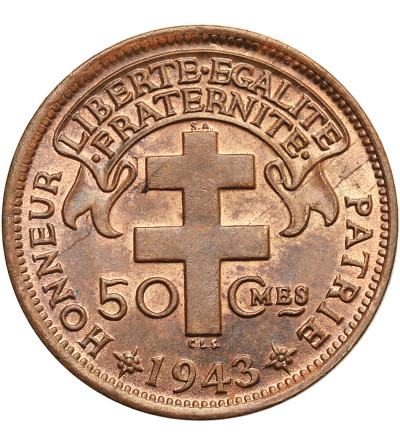 French Equatorial Africa. 50 Centimes 1943 SA