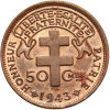 French Equatorial Africa. 50 Centimes 1943 SA