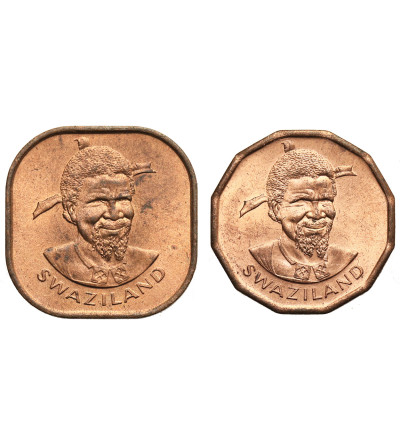 Suazi / Swaziland, Sobhuza II (1968-1982). 1 i 2 centy 1975 F.A.O.