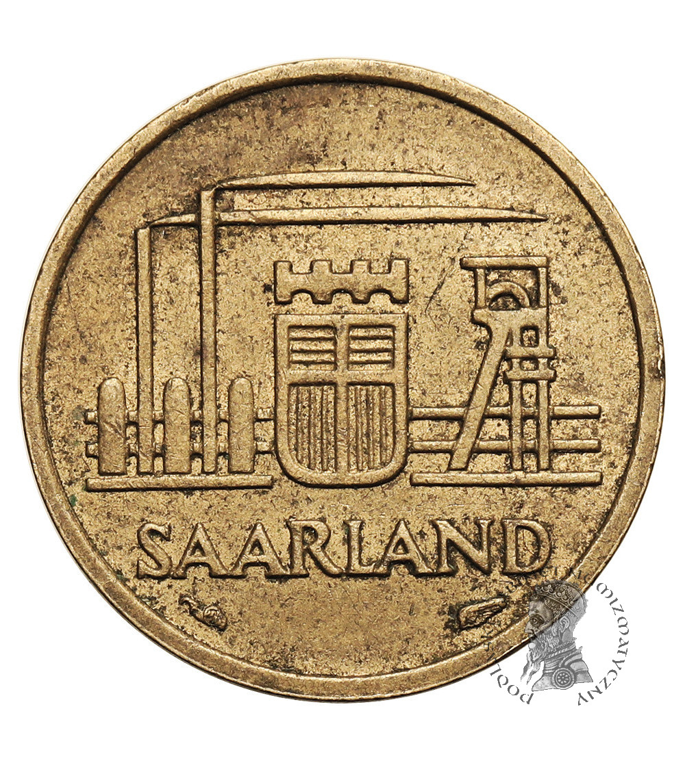 Niemcy, Saarland, Protektorat francuski (1947–1956). 10 franków (Franken) 1954