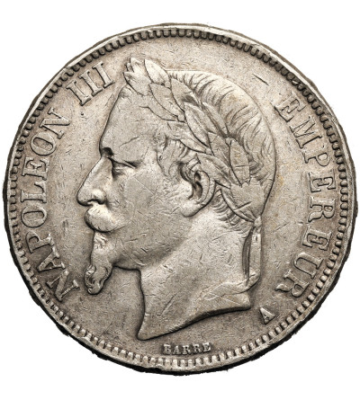 Francja, Napoleon III (1852-1870). 5 franków 1867 A, Paryż