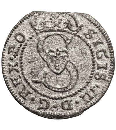 Polska. Zygmunt III Waza, 1587-1632. Szeląg litewski 1590, mennica Wilno - RRR!